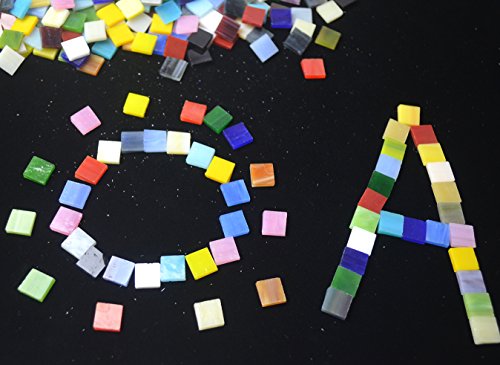 800 Pieces Mosaic Tiles Stained Glass - Assorted Colors for Art Craft and Home Decorations - 500g/1.1lb