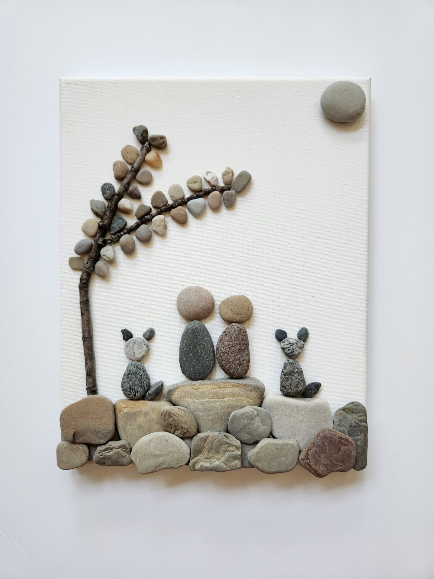 Custom Family Portrait Rock Art | Personalized Home Decor | Mother's Day | Family Portrait | Customized Gifts | Spring Decor | product 7