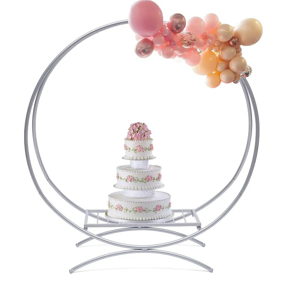 80cm Double Hoop Cake Stand Flower Stand Floral Holder Wedding Decor Arch Decor