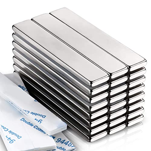 24 Pieces Powerful Neodymium Bar Magnets, Rare Earth Metal Neodymium Magnet - 60 x 10 x 3 mm,