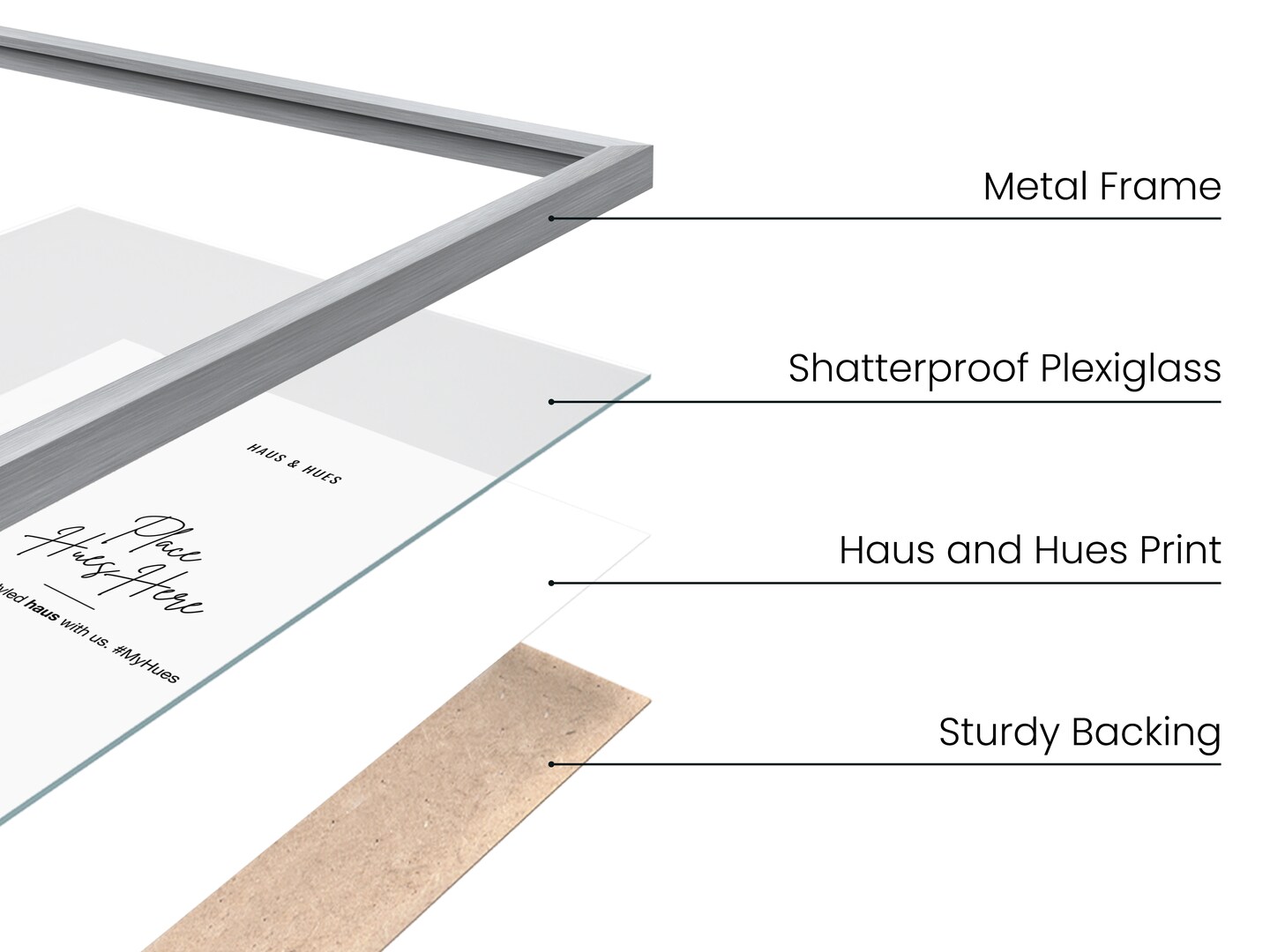 Haus and Hues Aluminum Metal Picture Frames
