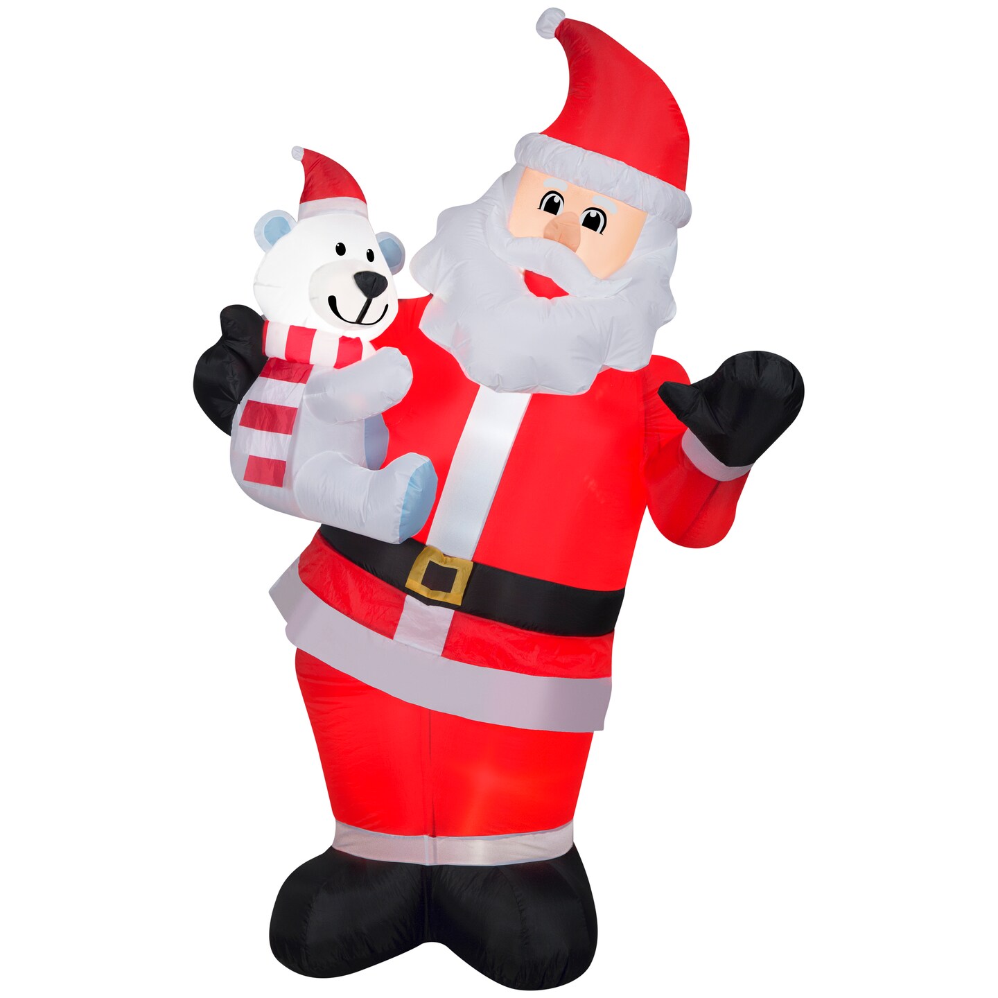 6' Gemmy Airblown Inflatable Animated Swaying Santa Claus w/ Polar Bear Yard Decoration 112753
