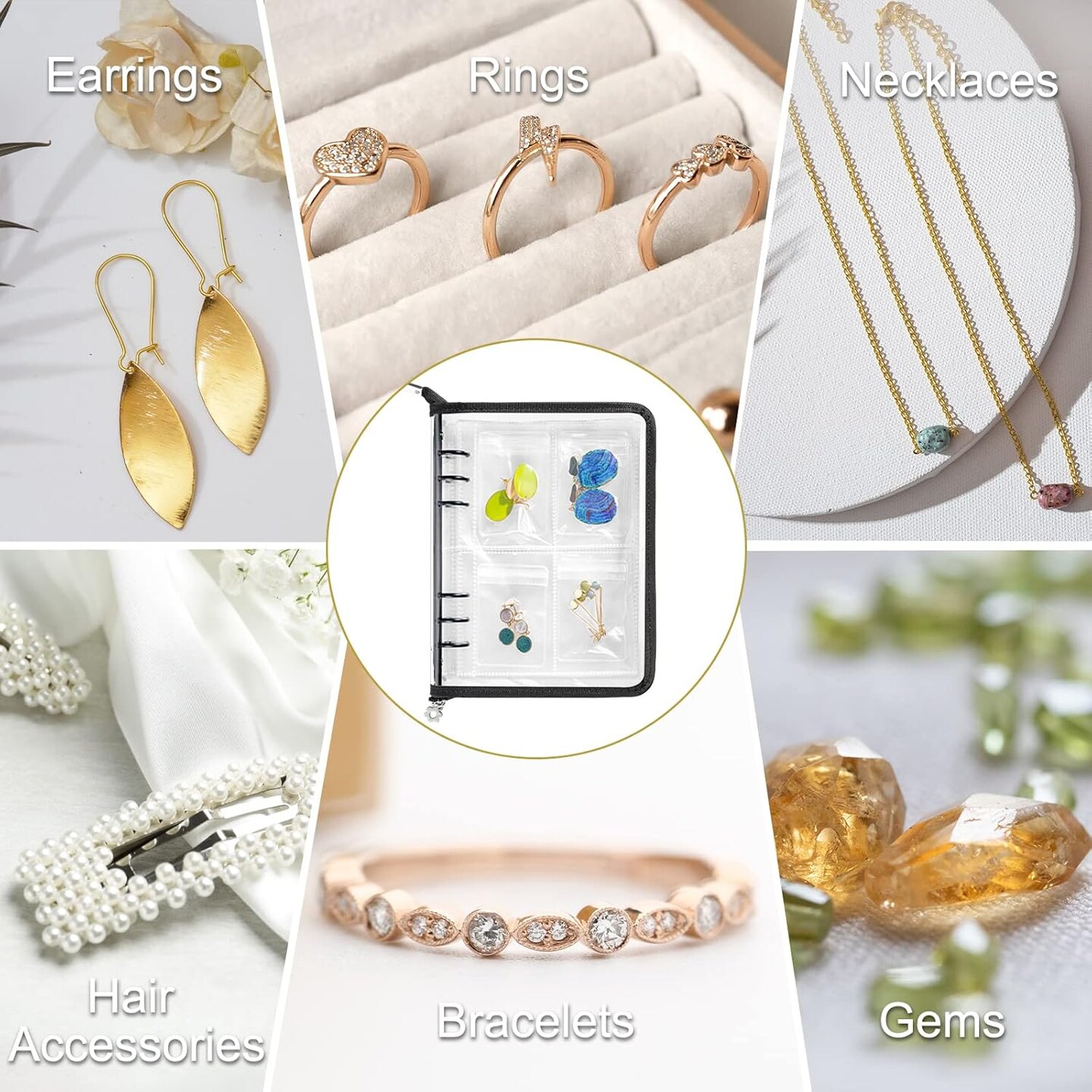 Transparent Jewelry Storage Book – 84-Grid Clear Travel Organizer for Necklaces, Earrings, Rings, Bracelets