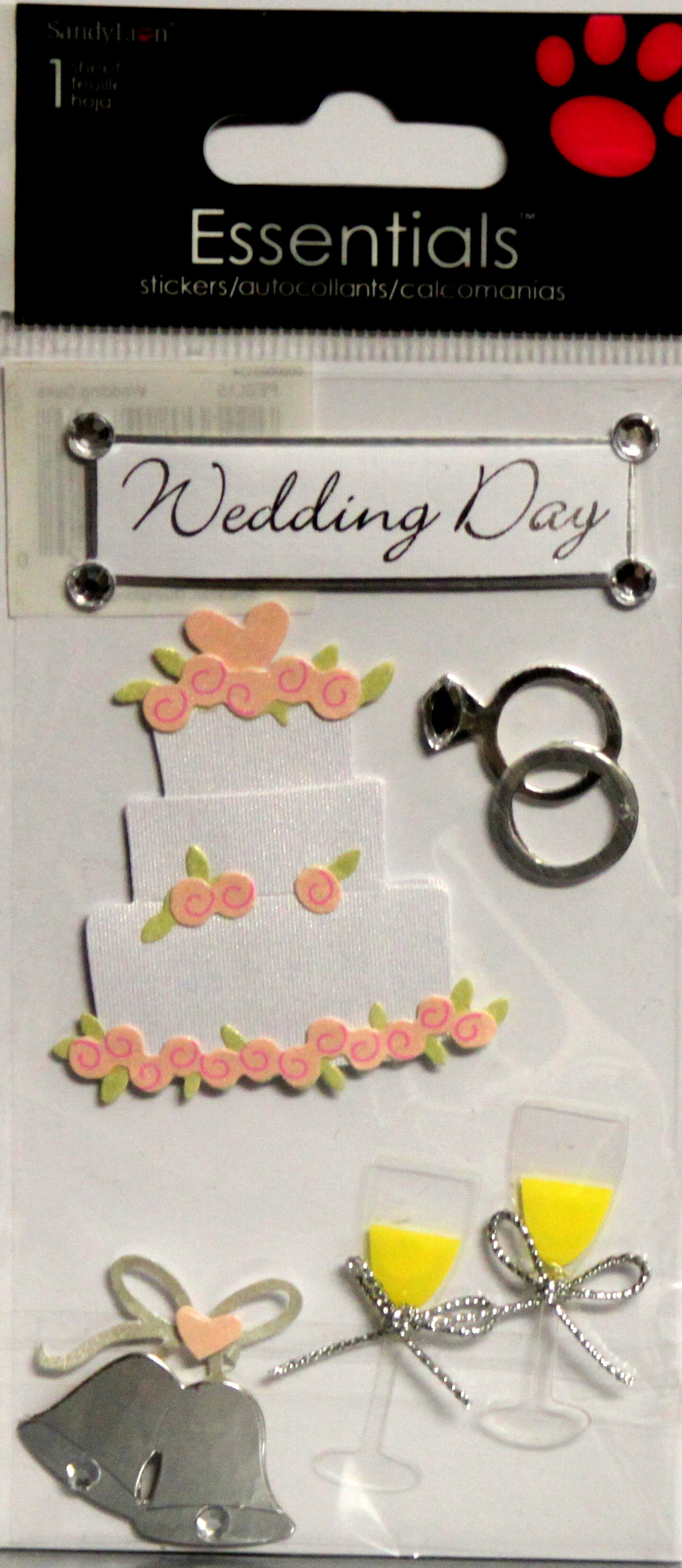 Sandylion Wedding Cake Dimensional Stickers