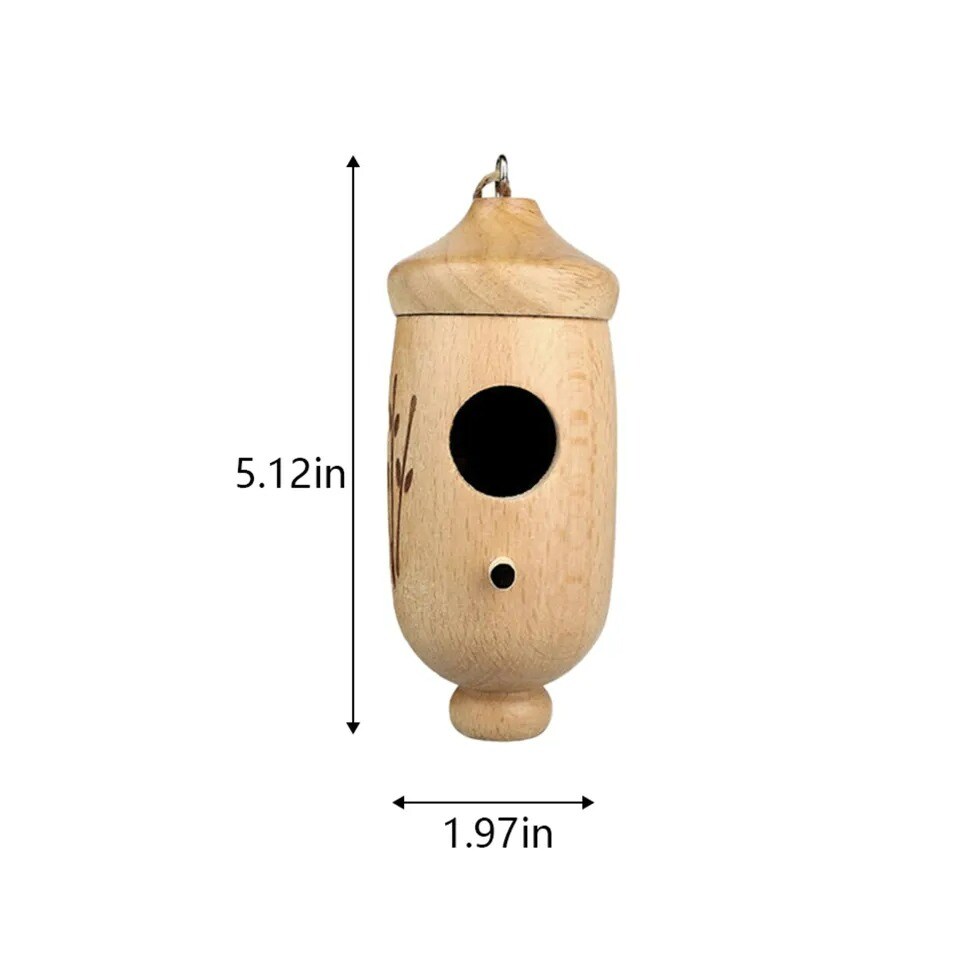 Hummingbird House Natural Wooden Hummingbird Nesting Houses for Gardening Decor