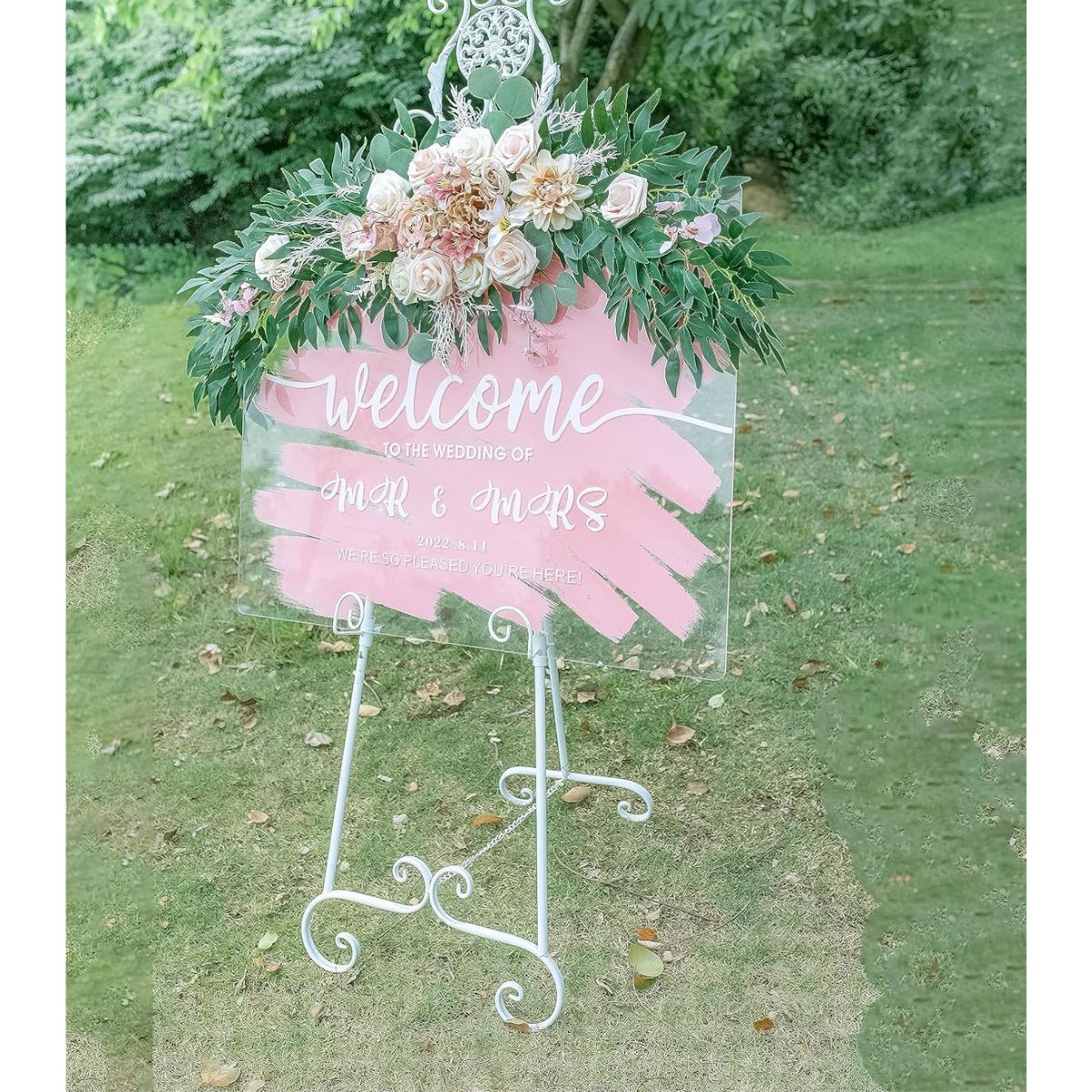 Pack of 2 Large Artificial Flower Swags for Boho Wedding Arch Decor