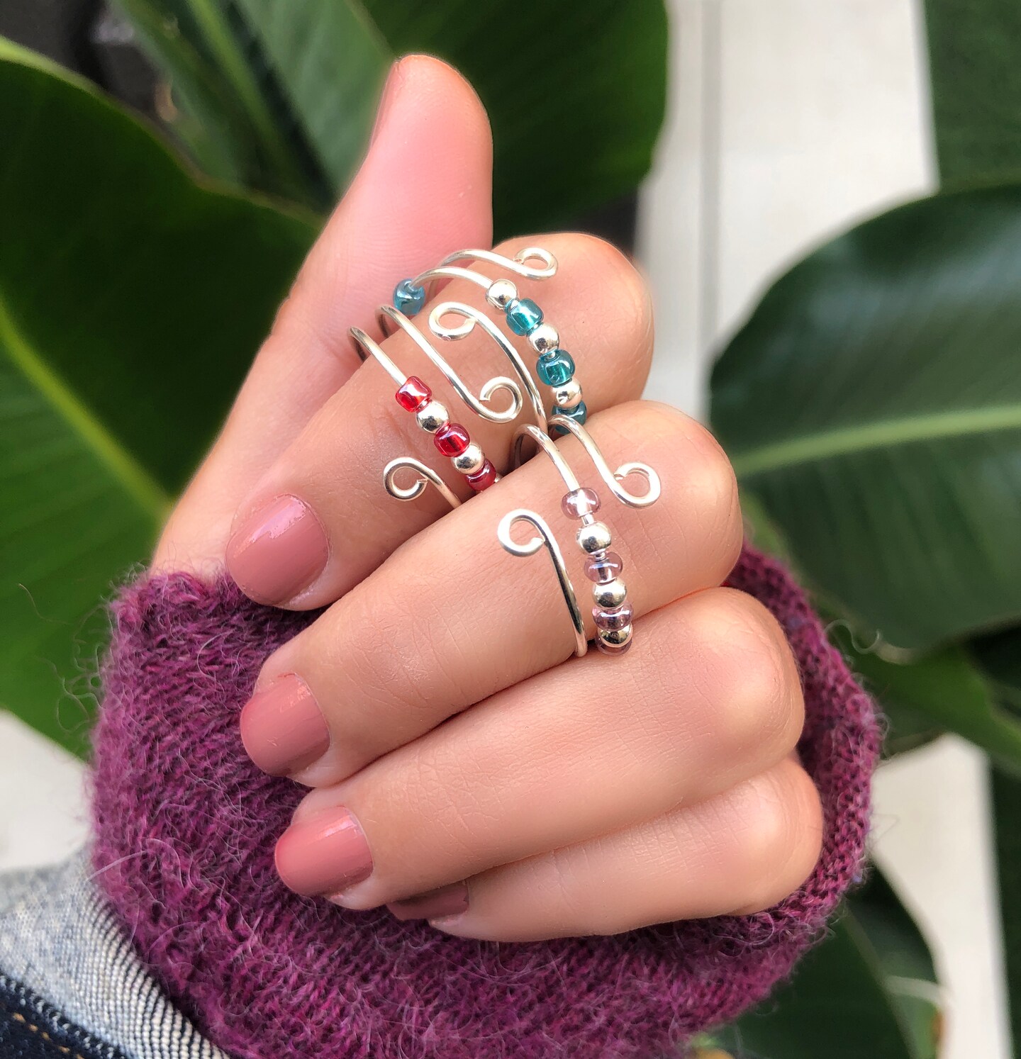 Sterling silver fidget ring, stress relief, rings for women, gift for  girls, anxiety ring | MakerPlace by Michaels