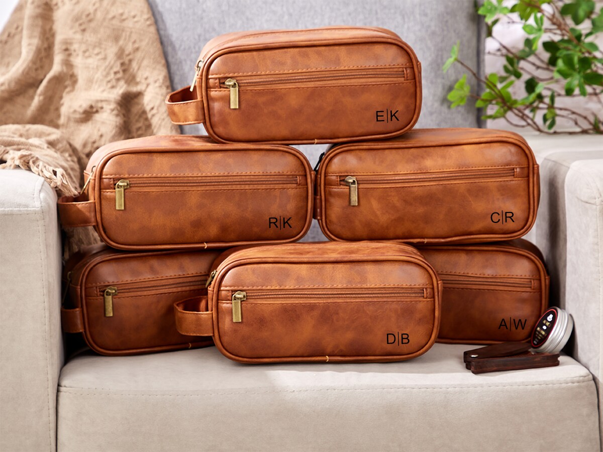 Cheapest Personalized dopp kit / Leather toiletry bag Men toiletry bag Groomsmen gift Toiletry pouch Travel case Leather dopp kit Women toiletry bag