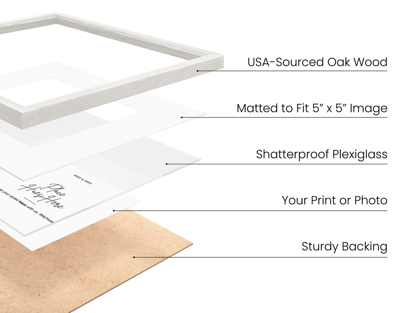 Natural Oak Wood Picture Frame By Haus and Hues