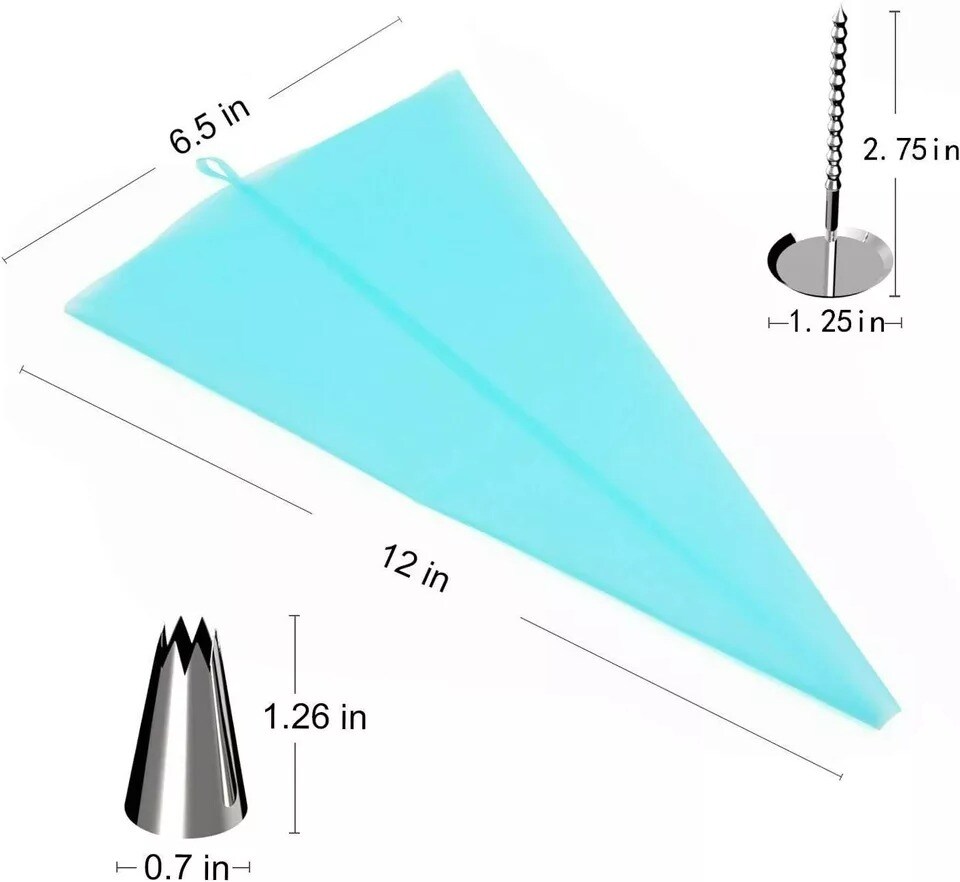 42Pcs Nozzle IcinCake Decorating Kit Set Tools Bags Piping Tips Pastry Icing Bag