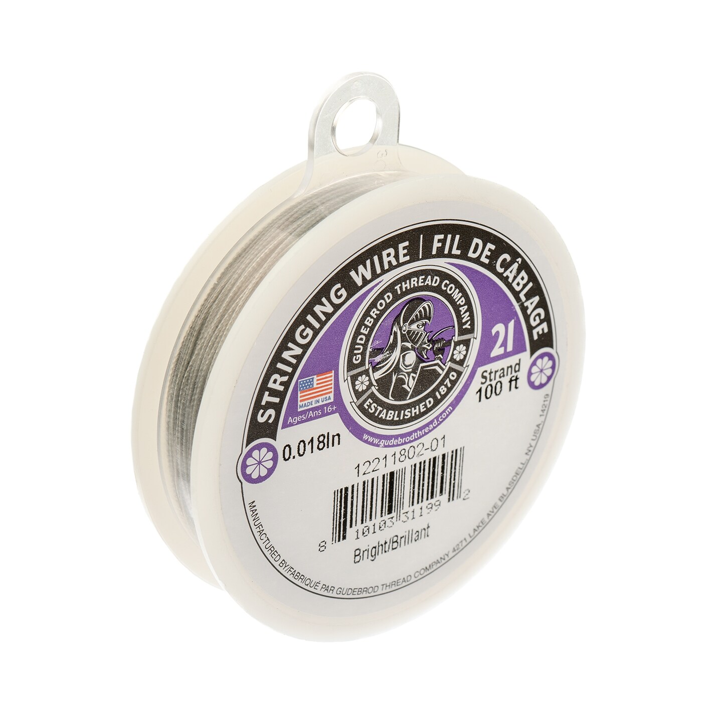 Gudebrod 21-Strand Stainless Steel Jewelry Wire | Made in USA