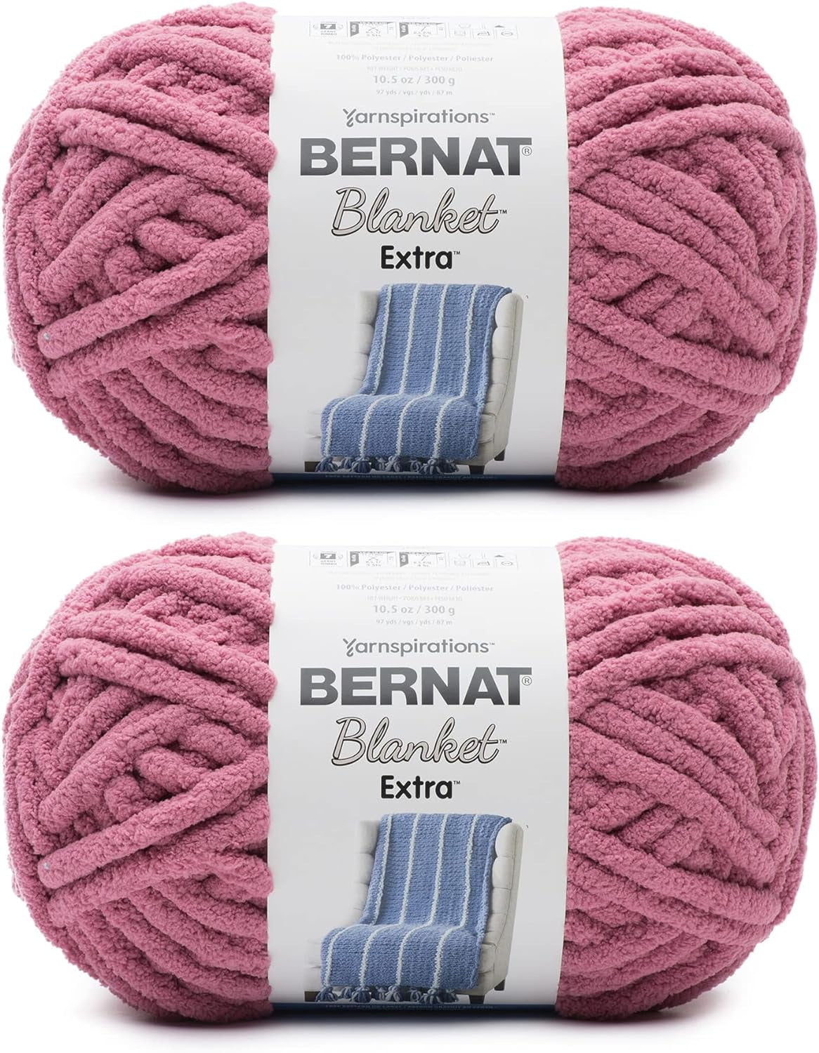 Blanket Extra Chunky Chenile Acrylic Yarn - 2 Pack