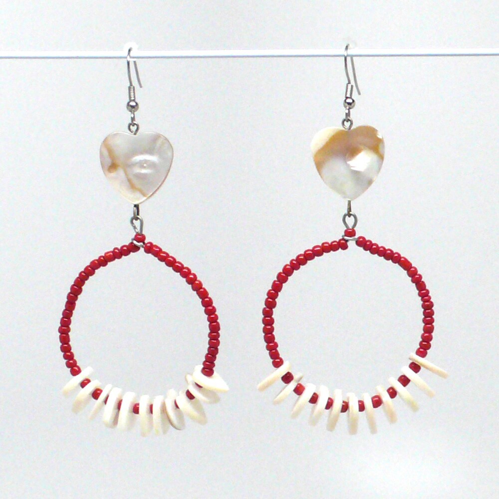 未使用mame マメ Glass Beads Pierced Earrings