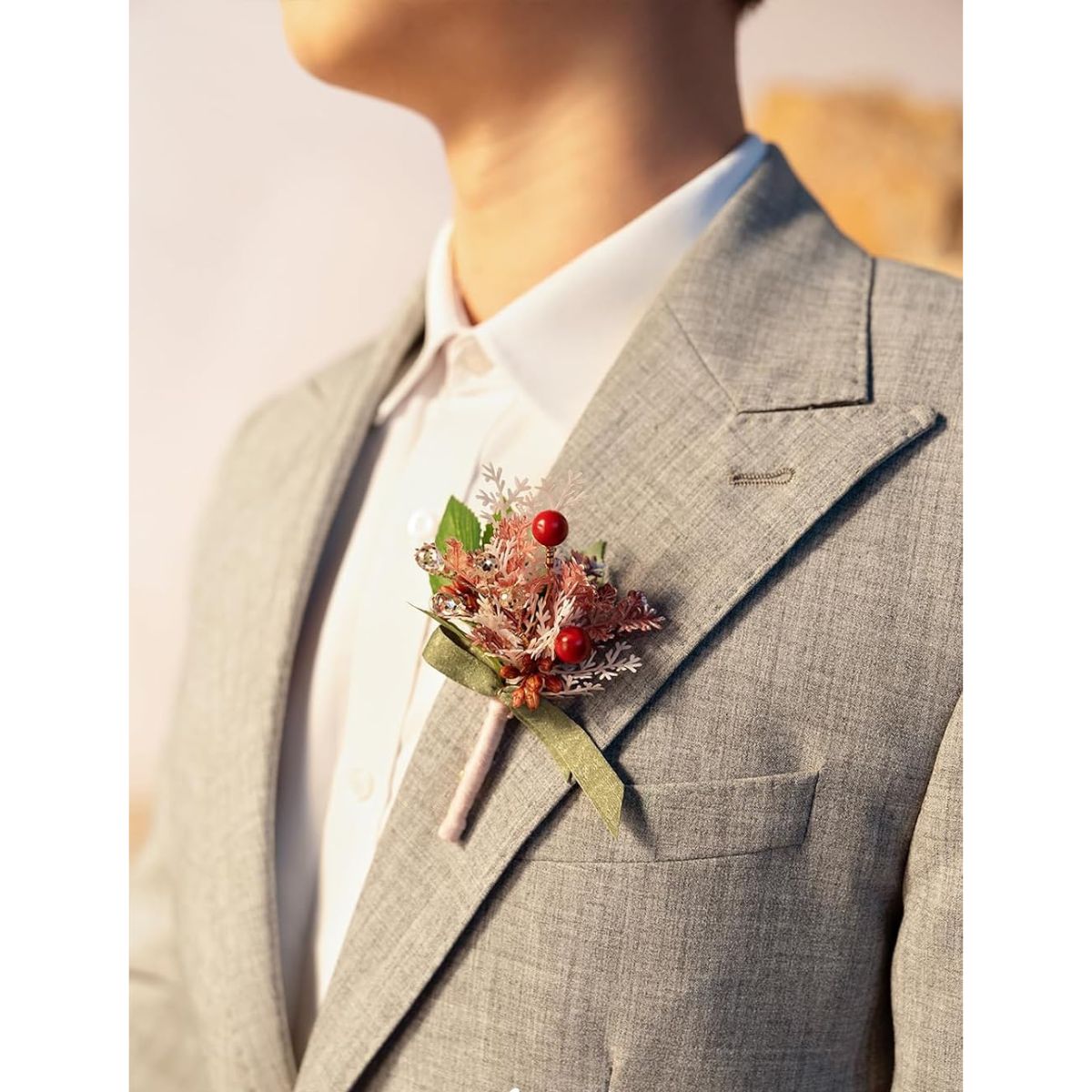 Boutonniere Set of 6 for Groom &#x26; Groomsmen
