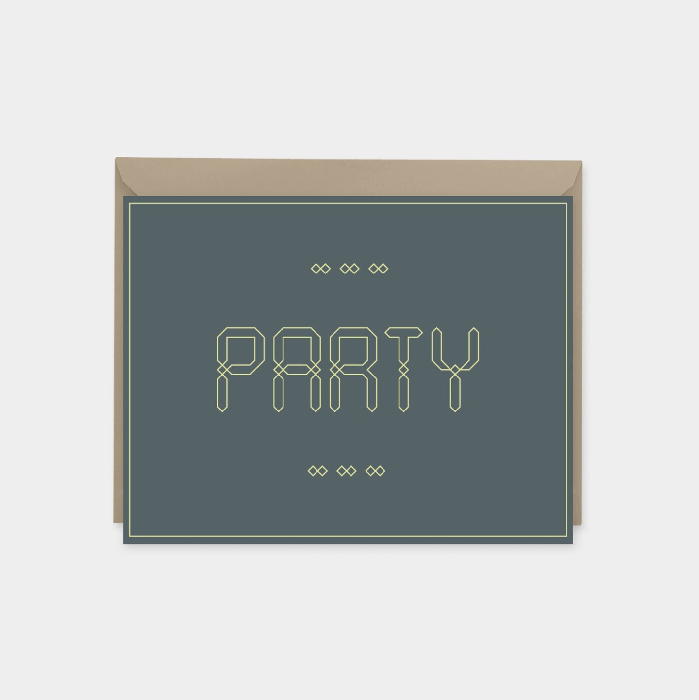 Party Invitation Card, Moroccan Design