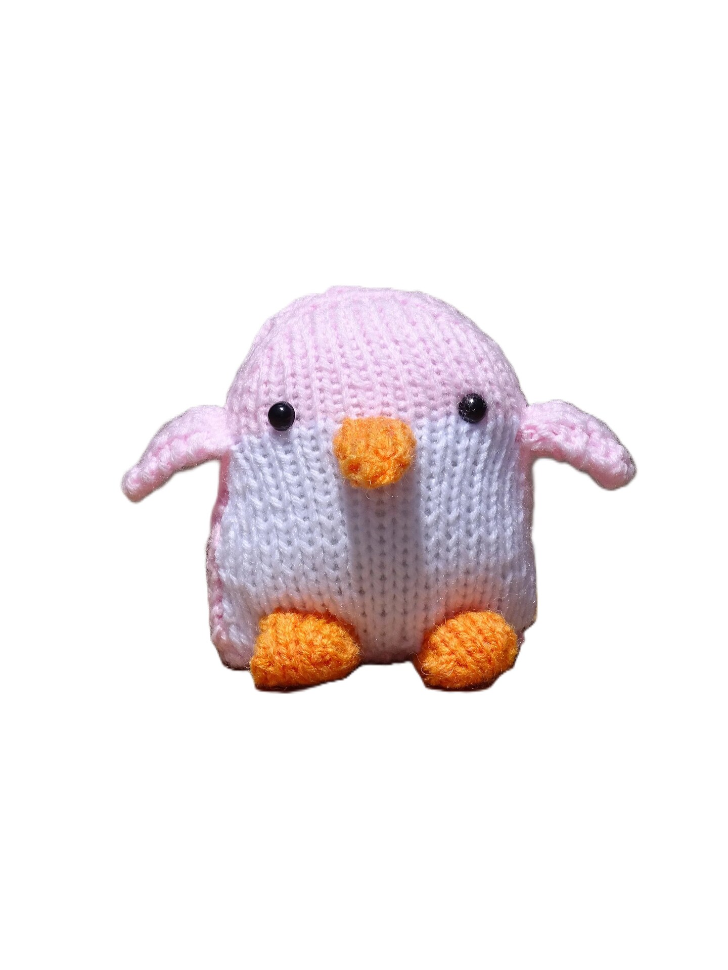 Knitted Penguin, Baby Shower Gift, Pink Toy, Soft Toy, Pink Penguin, Stuffed Small Animal, Ready to Ship