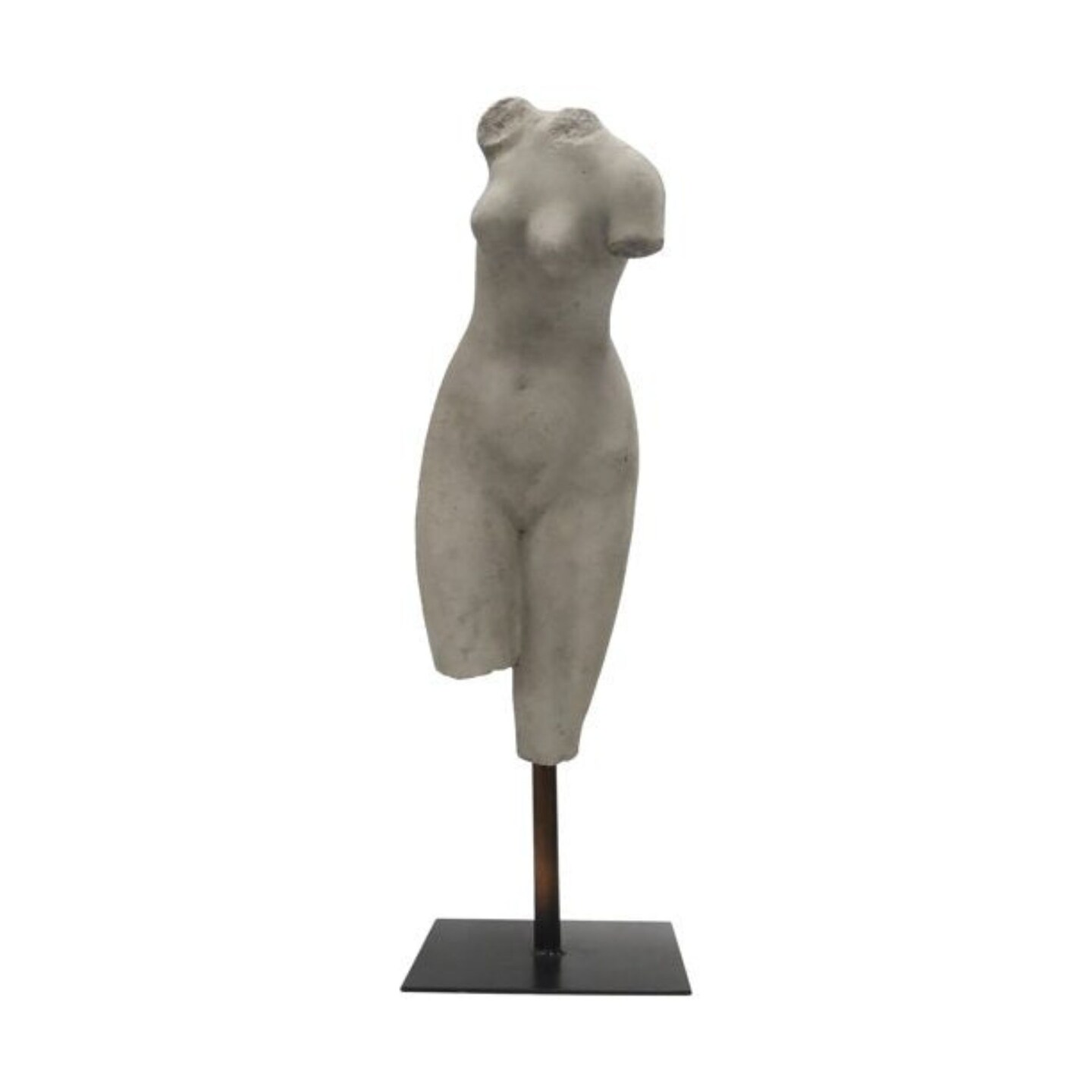 Kingston Living Female Torso Sculpture Tabletop Decoration - 26&#x22; - Gray