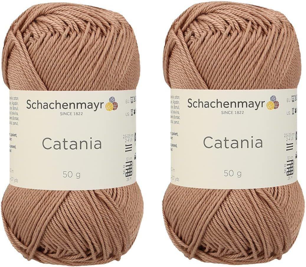 [ Set of 2 Skeins ] SMC Catania Originals 100% Mercerized Cotton Yarn, Total 3.52 Oz. Each 1.76 Oz (50G) / 136 Yrds (125 M) Amigurumi Yarn Fine-Sport 2 (106 White)