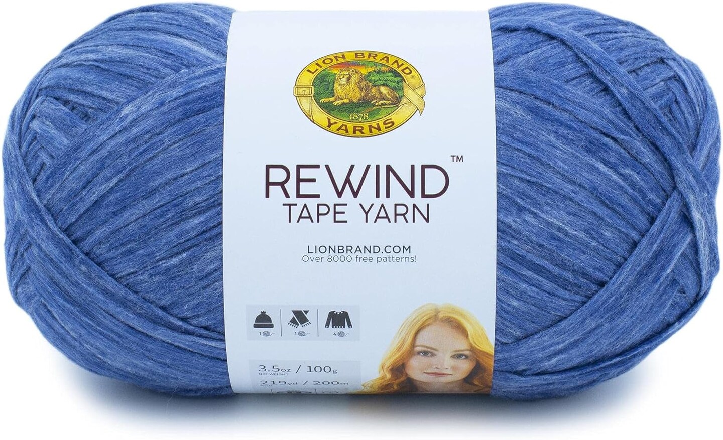 Rewind Yarn, Yarn for Knitting and Crocheting, Craft Tape Yarn, 1-Pack, Willow