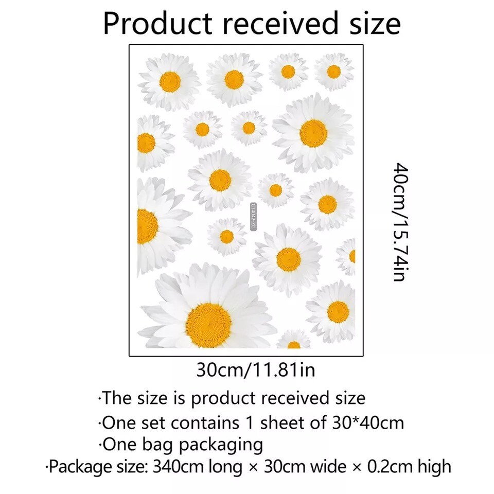 White Daisy Flower Sticker