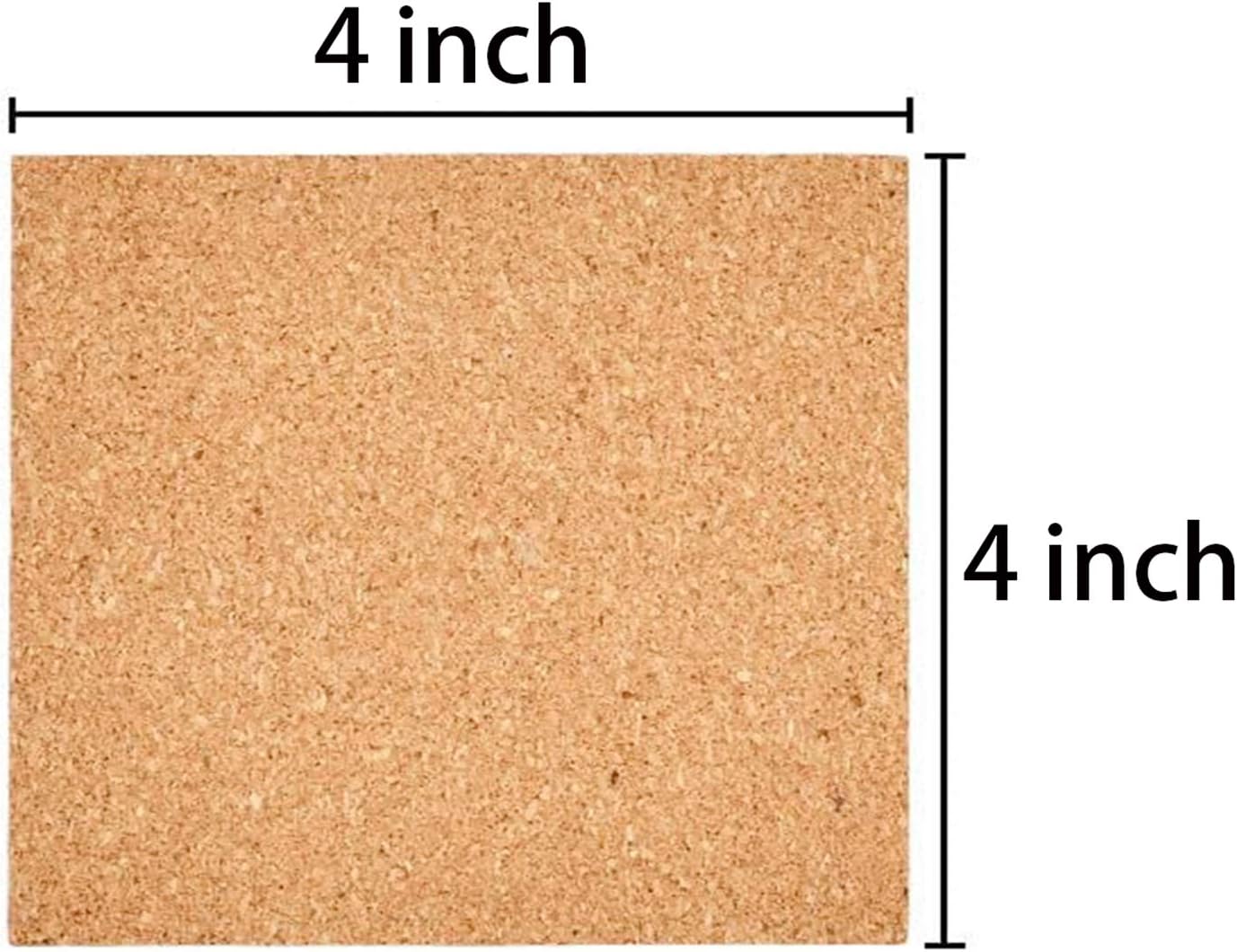 4 x 4 Inch Self Adhesive Cork Squares 100 MM Backing Cork Tiles Sheets for Coasters and DIY Crafts, 40 Pcs.