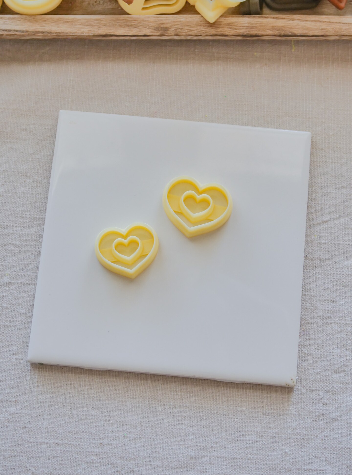 2 pcs Heart Polymer Clay Cutter Set By Hello Cutters