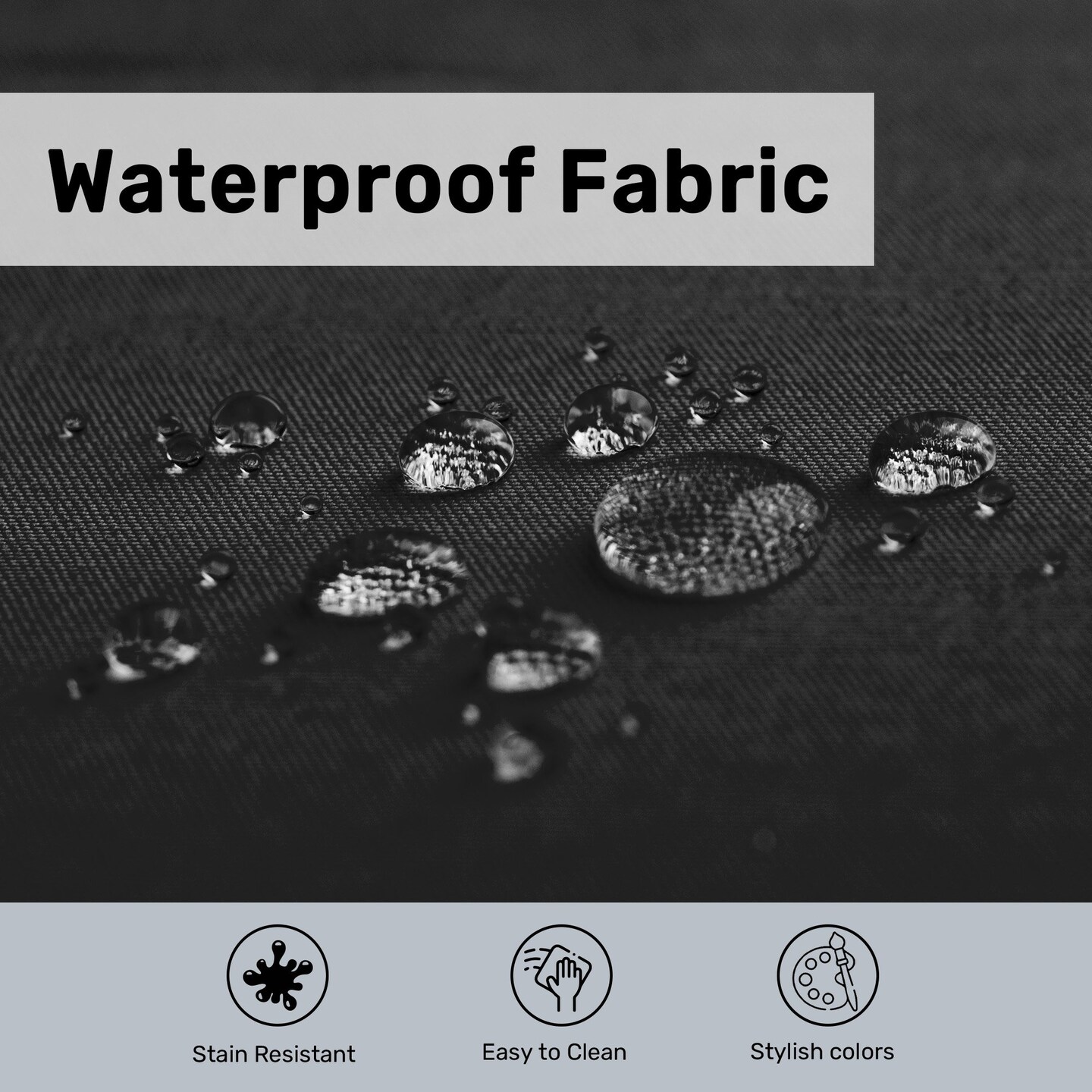 Waterproof Square Patio Seat Cushions 4 Pack 18.5X16x3 Indoor Outdoor Comfort