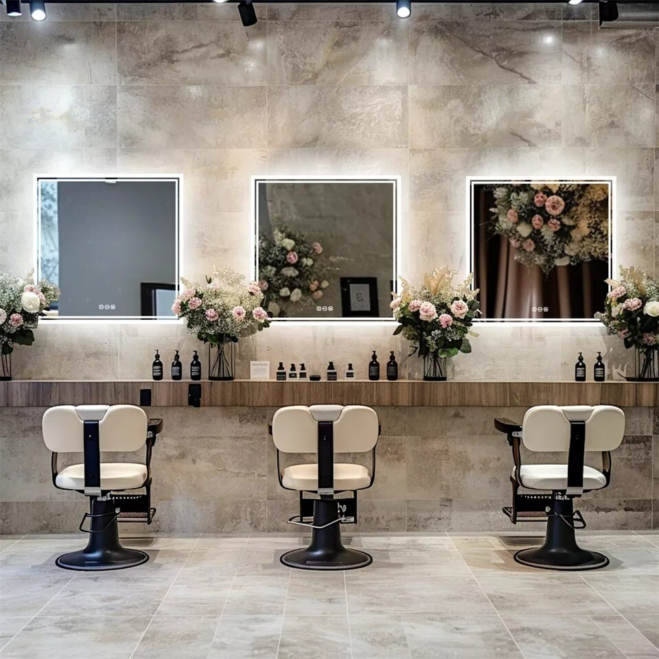 Wisfor LED Bathroom Mirror Shatter-Proof Dimmable Antifog Wall Vanity Mirror