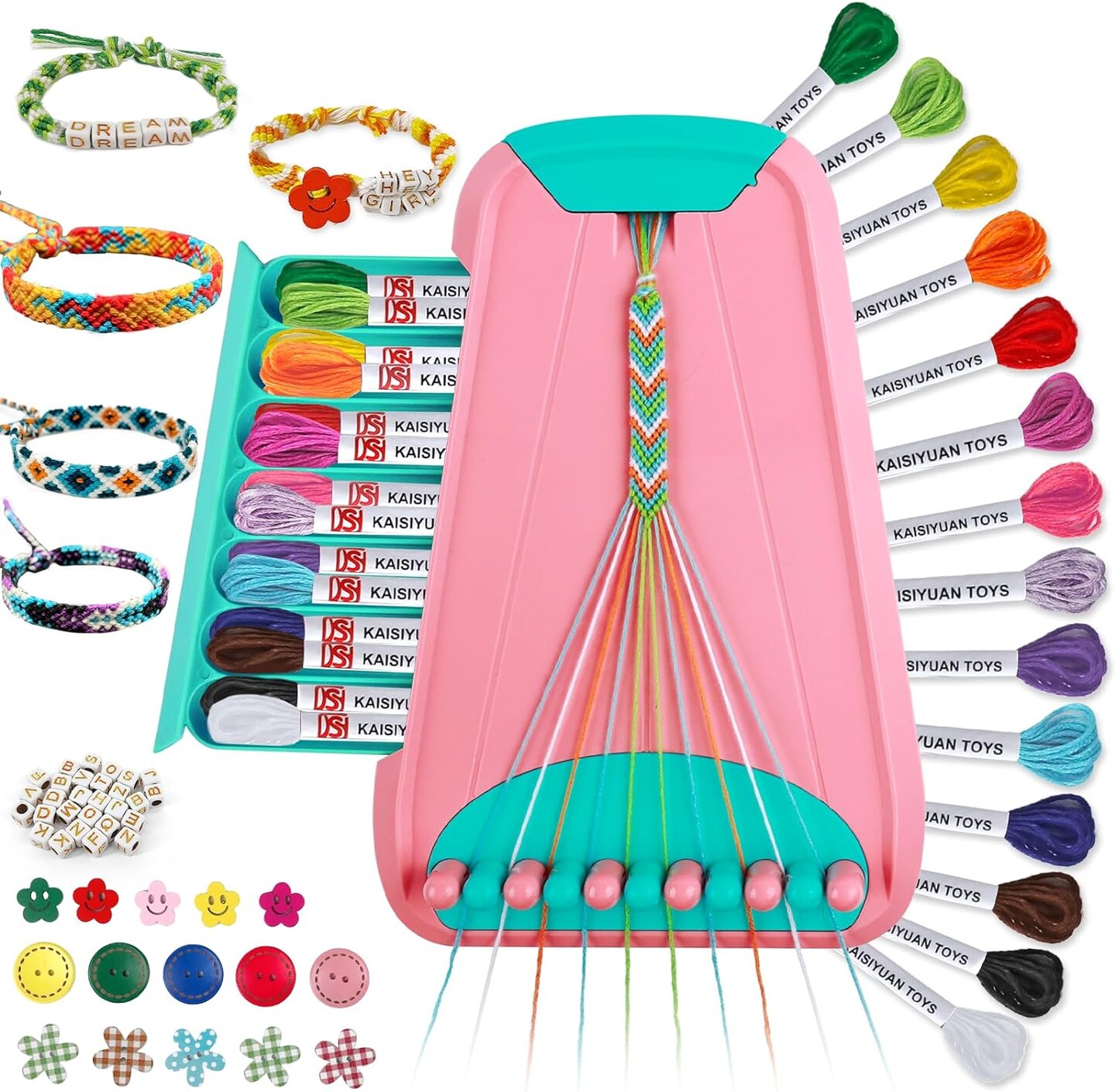 Friendship Bracelet Making Kit - Arts & Crafts Gift for Kids Ages 6-12