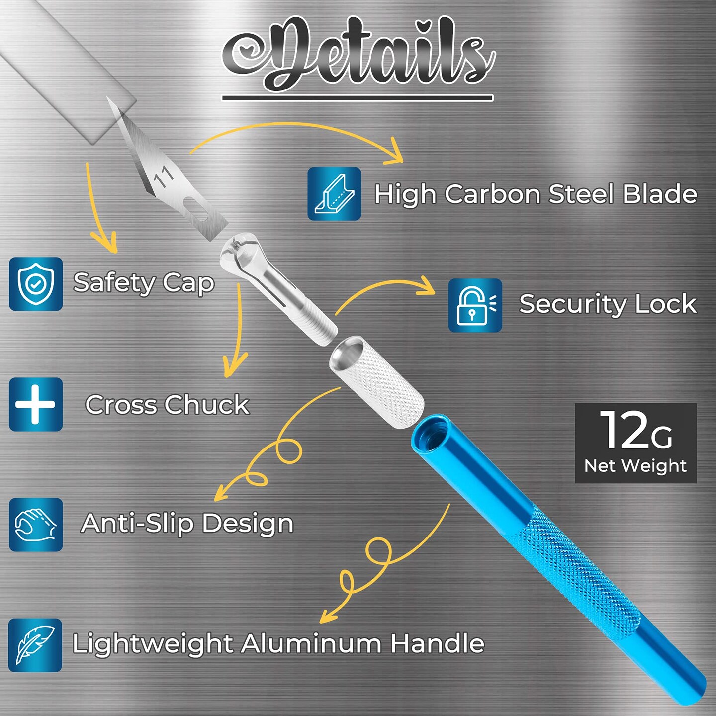 Exacto Knife, 2 Exacto Knives with 40 Spare Exacto Blades, Craft Knife, Hobby Knife, Precision Knife, Exacto Knife Set for Crafts, Arts, Modeling, Scrapbooking, Exacto Knife Blades (#11#16#17)