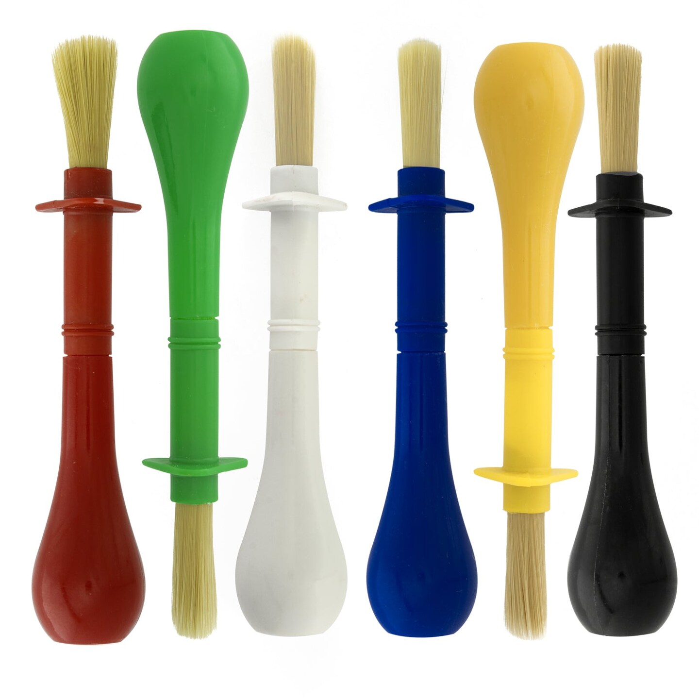 6 Piece Jumbo Children&#x27;s Tempera Artist Paint Brushes with Easy to Hold Stubby Handles