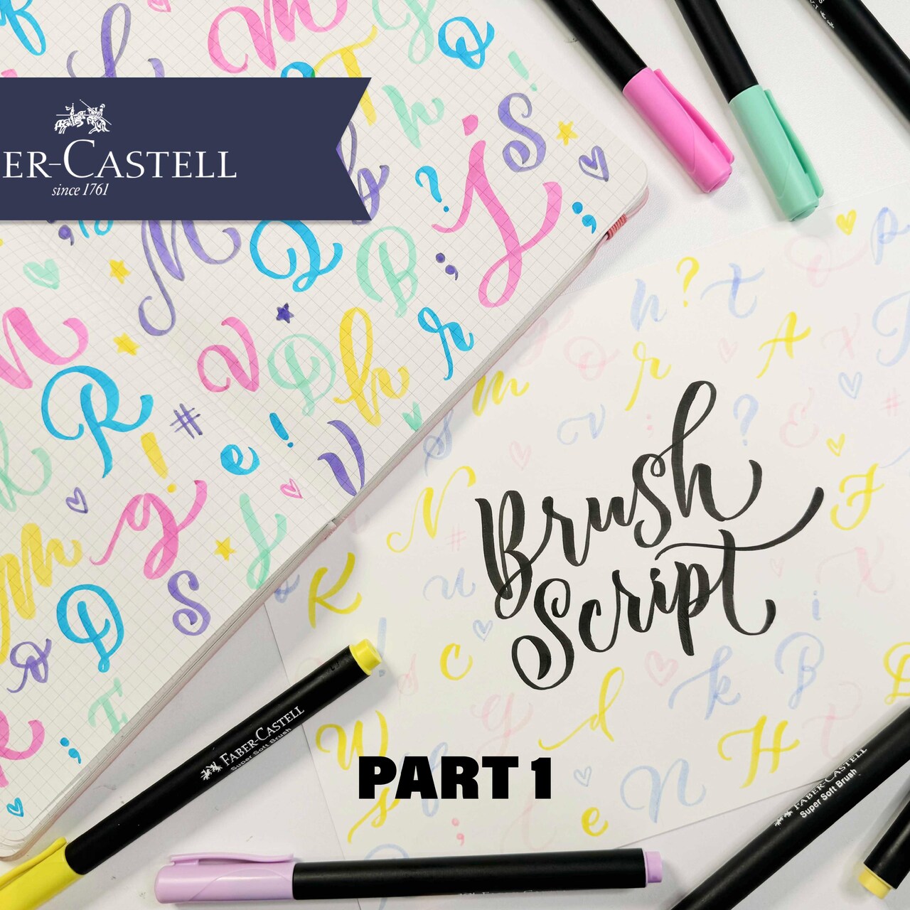 Back To School Brush Script Lettering with Faber-Castell Part 1