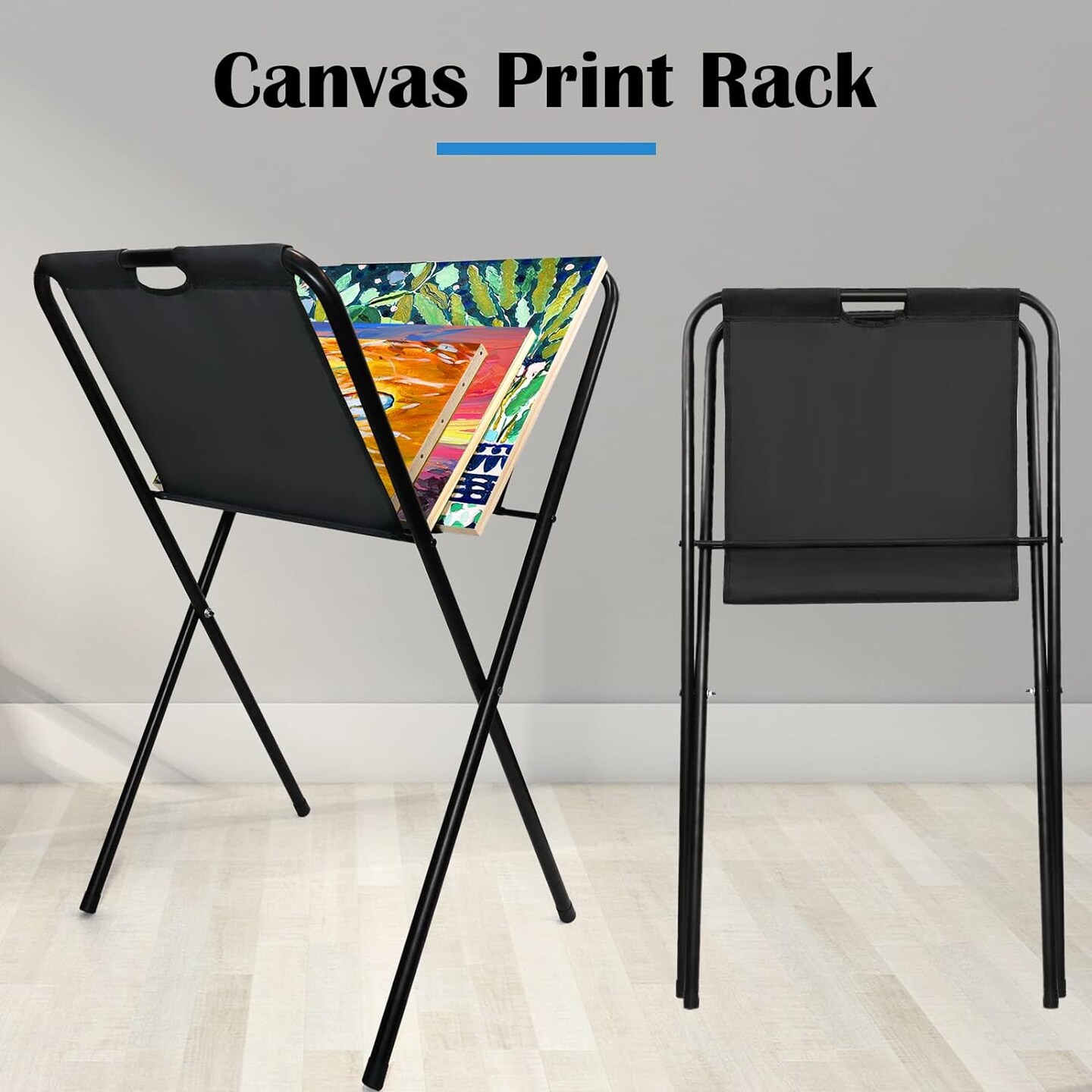 Canvas Print Rack, Display Rack for Posters, Holds Artwork, Prints, Panels, Canvas Art for Shows & Storage