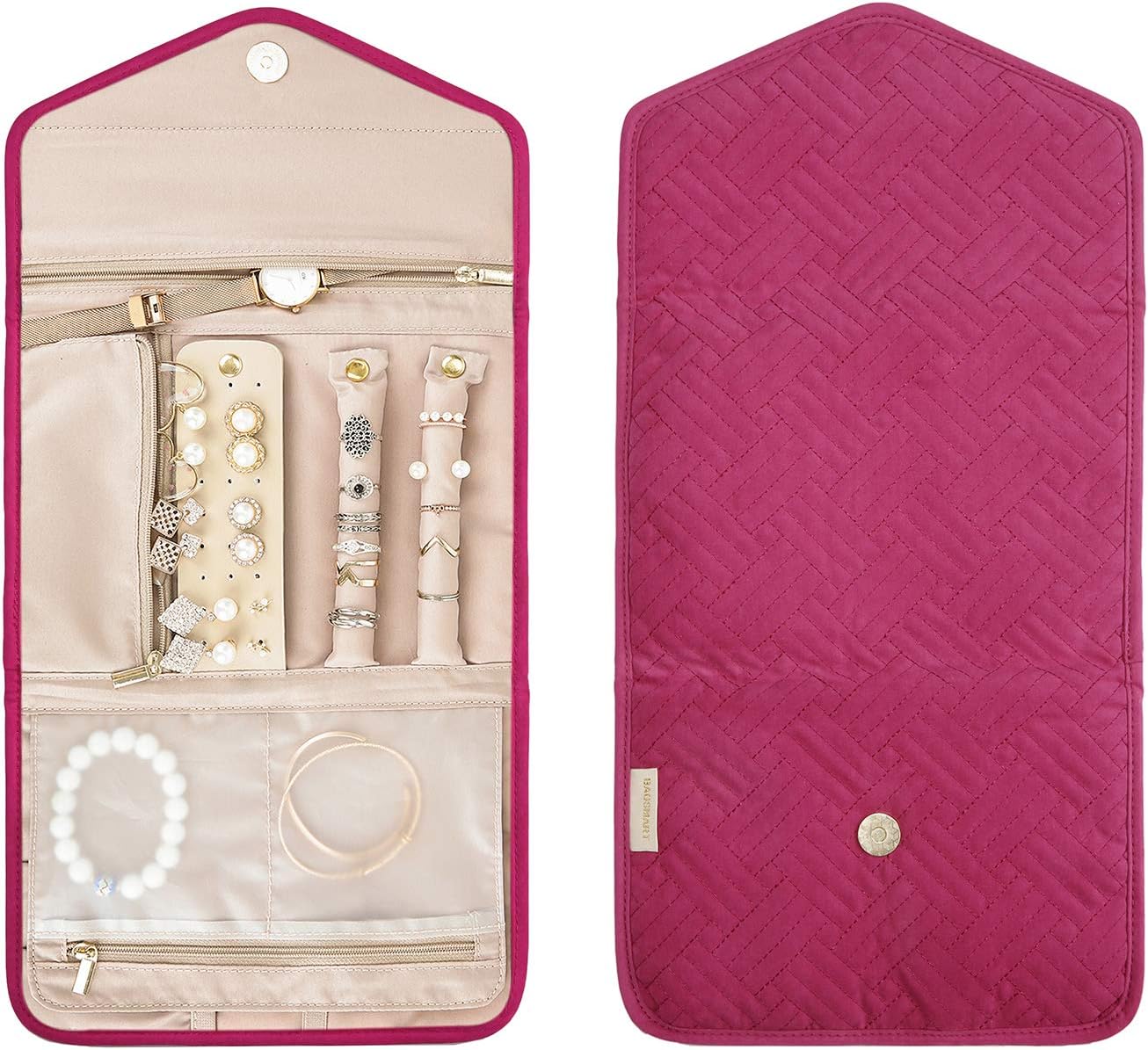 Foldable Travel Jewelry Organizer &#x2013; Rings, Necklaces, Bracelets, Earrings