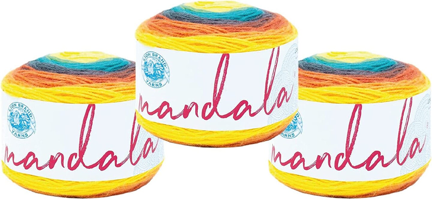 Mandala Yarn, Multicolor Yarn for Crocheting and Knitting, Craft Yarn, 1-Pack, Cupid