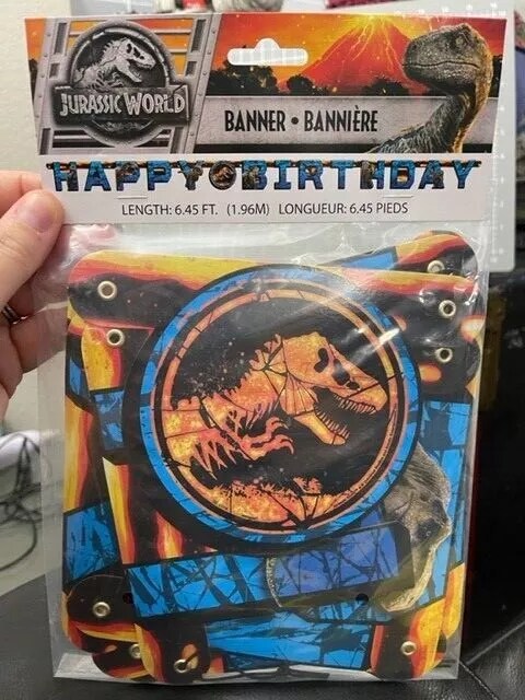 Jurassic World Birthday Paper Banner