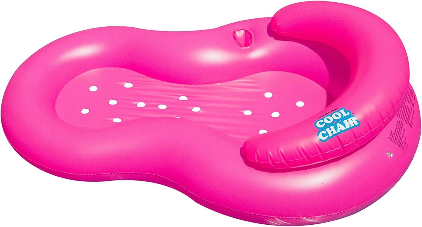 Pool Central Inflatable Cool Chair Swimming Pool Lounger Float - 60.5&#x22; - Pink