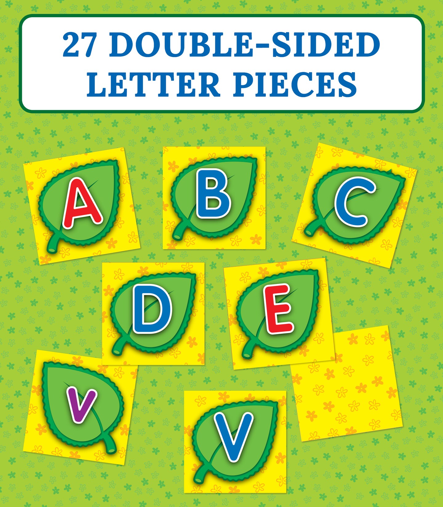 Carson Dellosa Lady Bug Letters Game, 26 2-Sided Ladybugs and Leaves Alphabet Puzzle, abc Kindergarten and Preschool Learning Activities for Toddlers Ages 4+