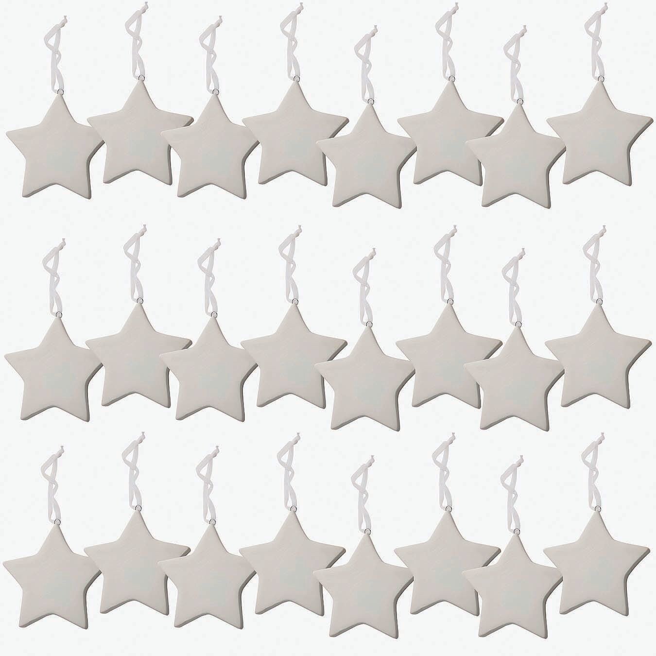 Color-Me&#x2122; Ceramic Bisque Star Ornaments (Pack of 24)