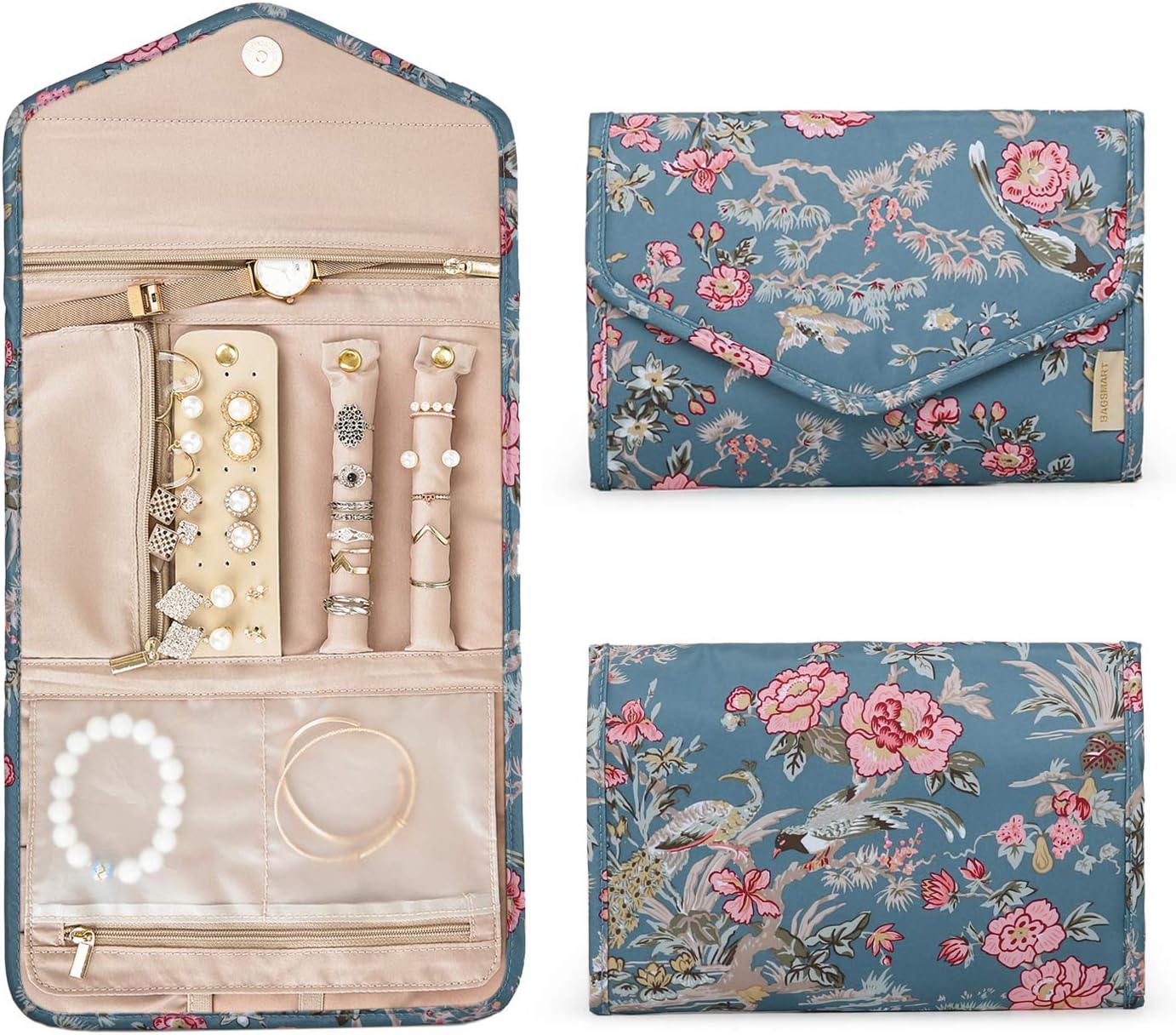 Foldable Travel Jewelry Organizer &#x2013; Rings, Necklaces, Bracelets, Earrings