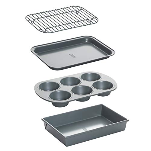 4 Pieces  Non-Stick Toaster Oven Bakeware Set,  Carbon Steel