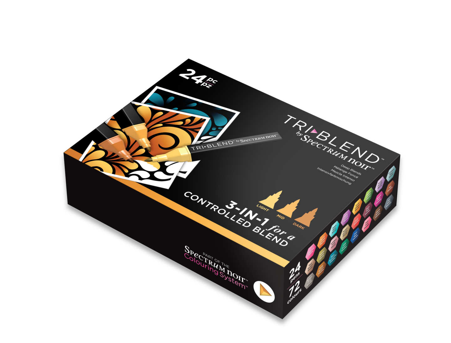 Spectrum Noir TriBlend Marker Set Deep Blends 24 Pens (72