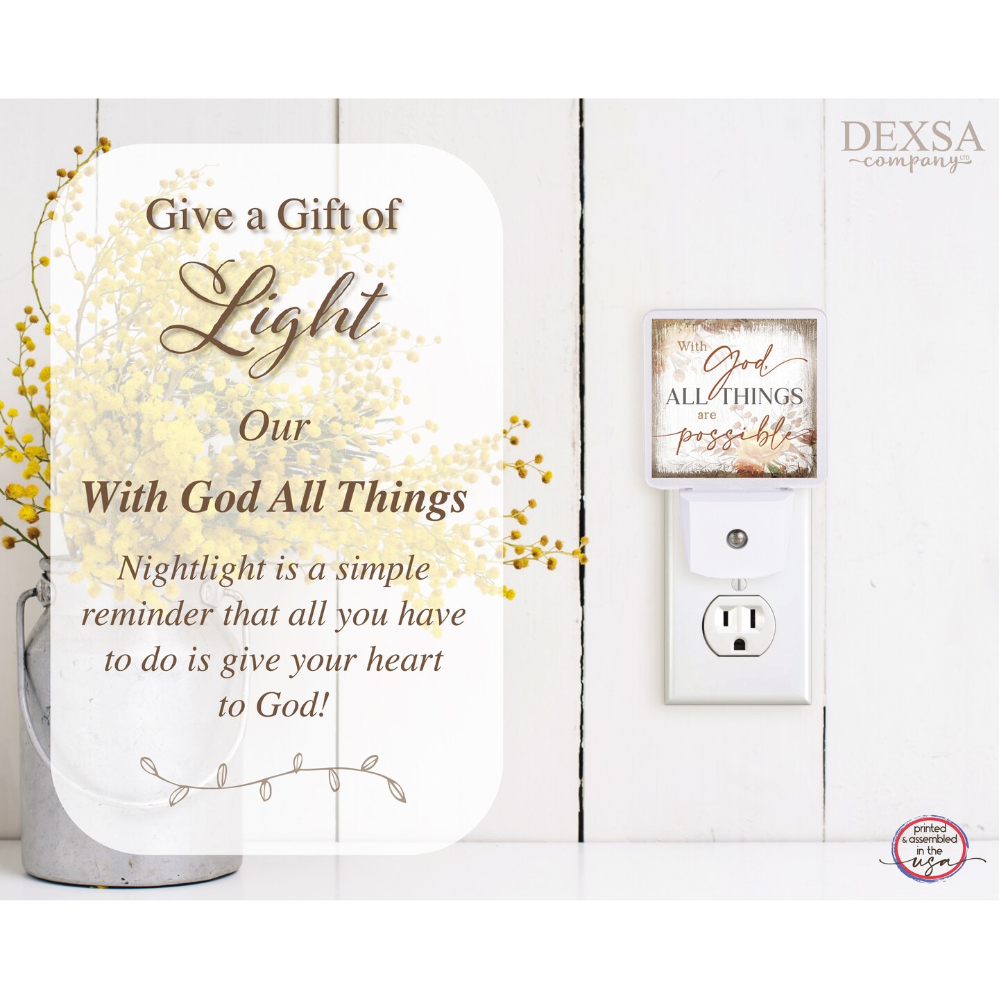 With God LED NIGHT LIGHT