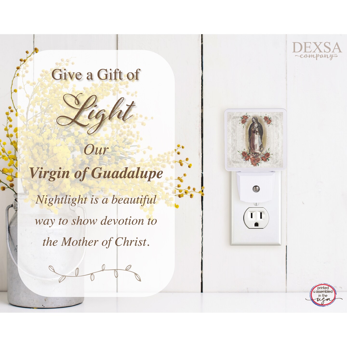 The Virgin Of Guadalupe Let Your Light Shine Nightlight