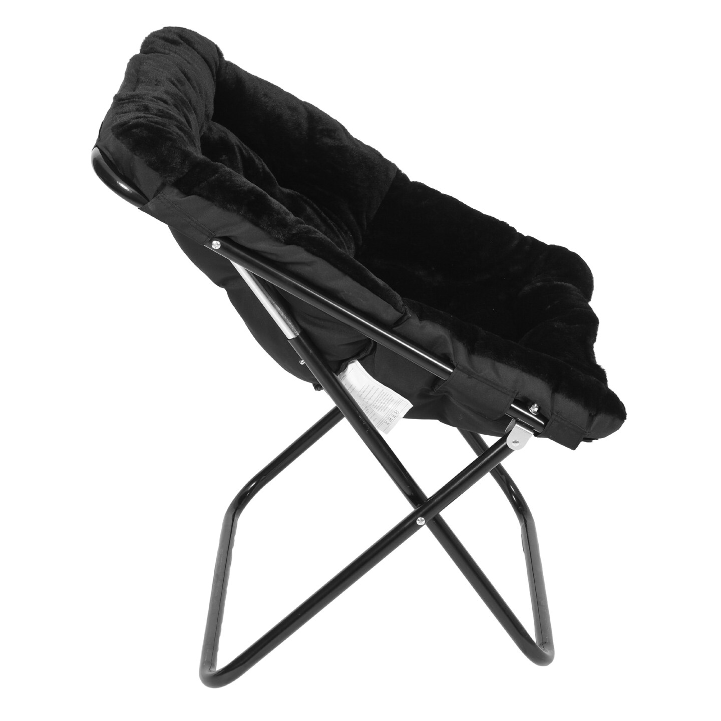 Emma and Oliver Aisling Oversized Folding Saucer Chair and Ottoman for Dorm, Bedroom