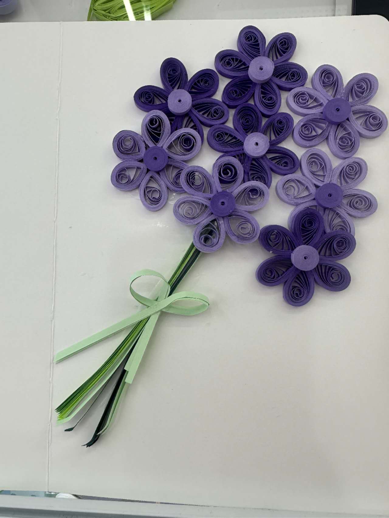 Greeting Card Making Kit. Lilac Flowers DIY Quilling Kit F07M3-5-FL1