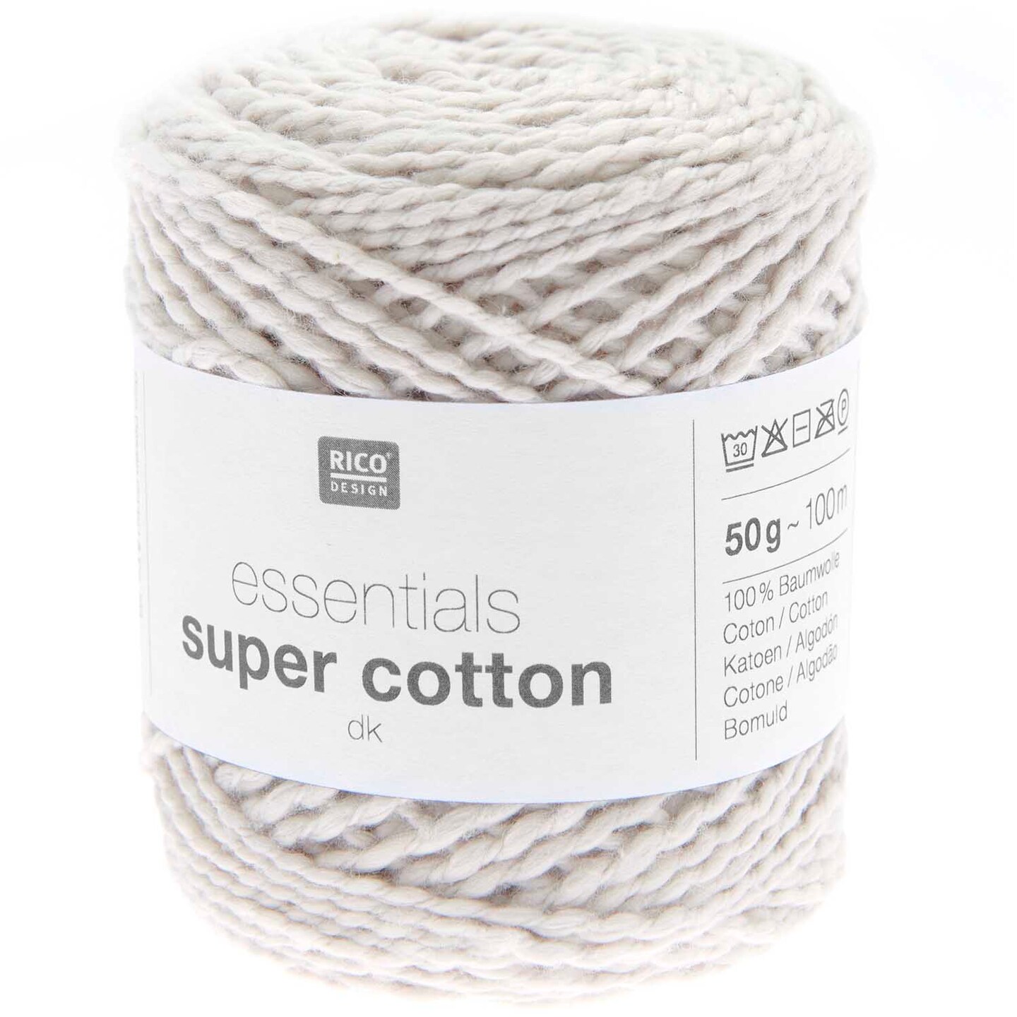 Rico Essentials Super Cotton DK - 100% Cotton - #004 Ecru