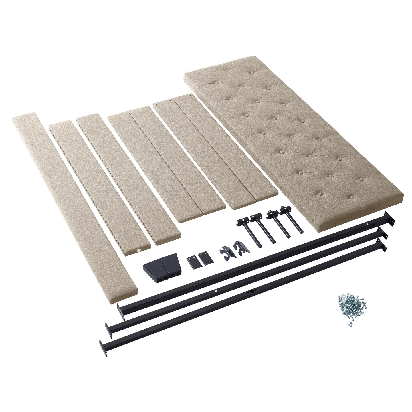 Nestl Wingback Diamond Upholstered Platform Bed