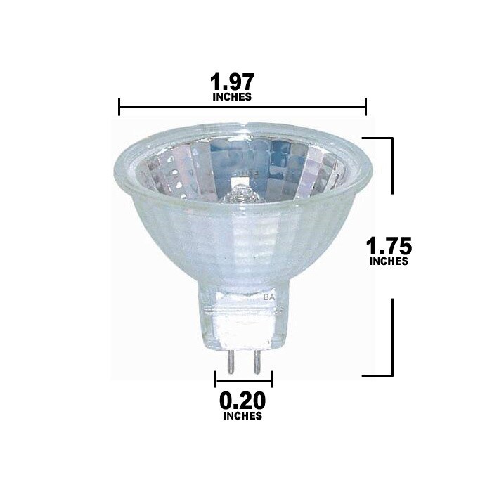 SUNLITE EYC 75w 12V MR16 Flood 38 No Front Glass Halogen Light bulb