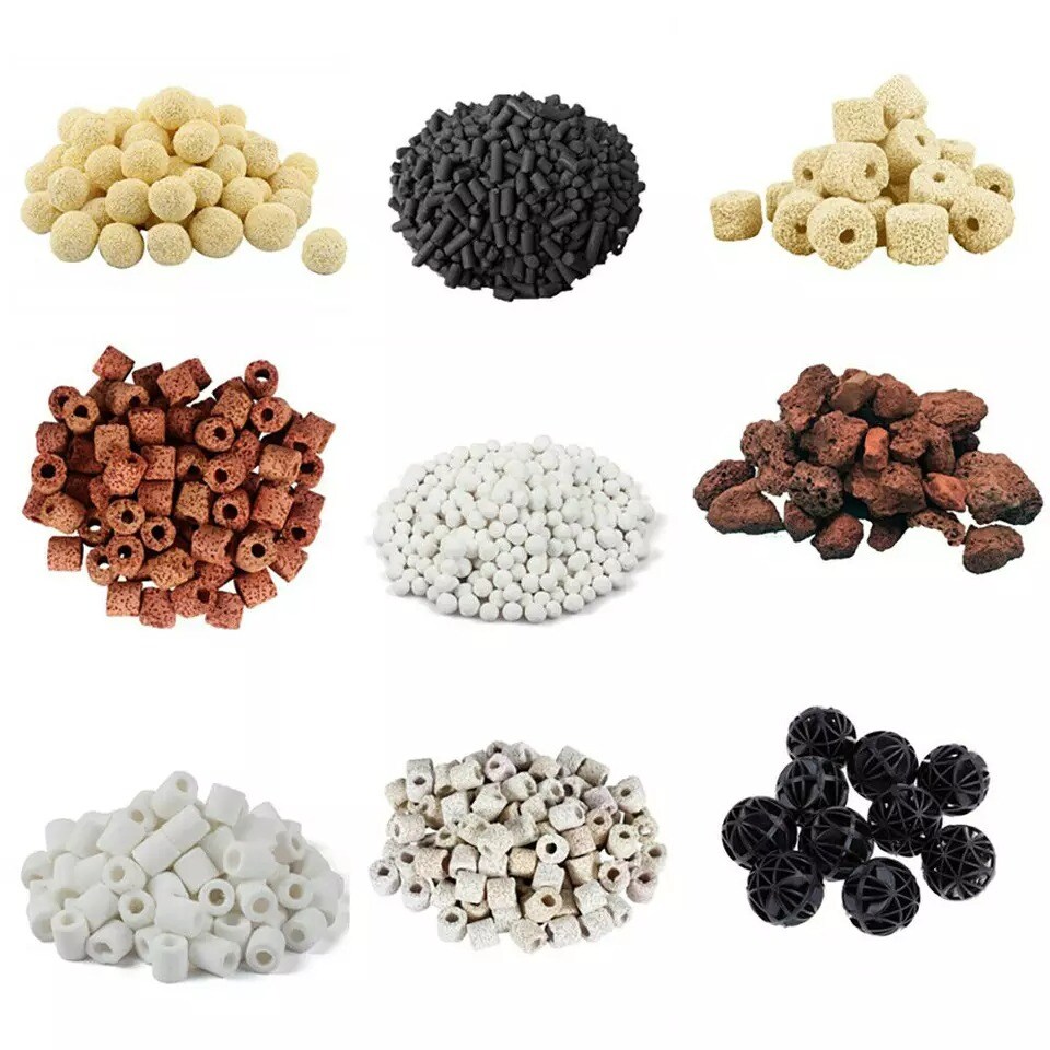 12 in 1 Bio Balls Ceramic Rings Aquarium Filter Media for Fish Tank 5.5lbs 11lbs
